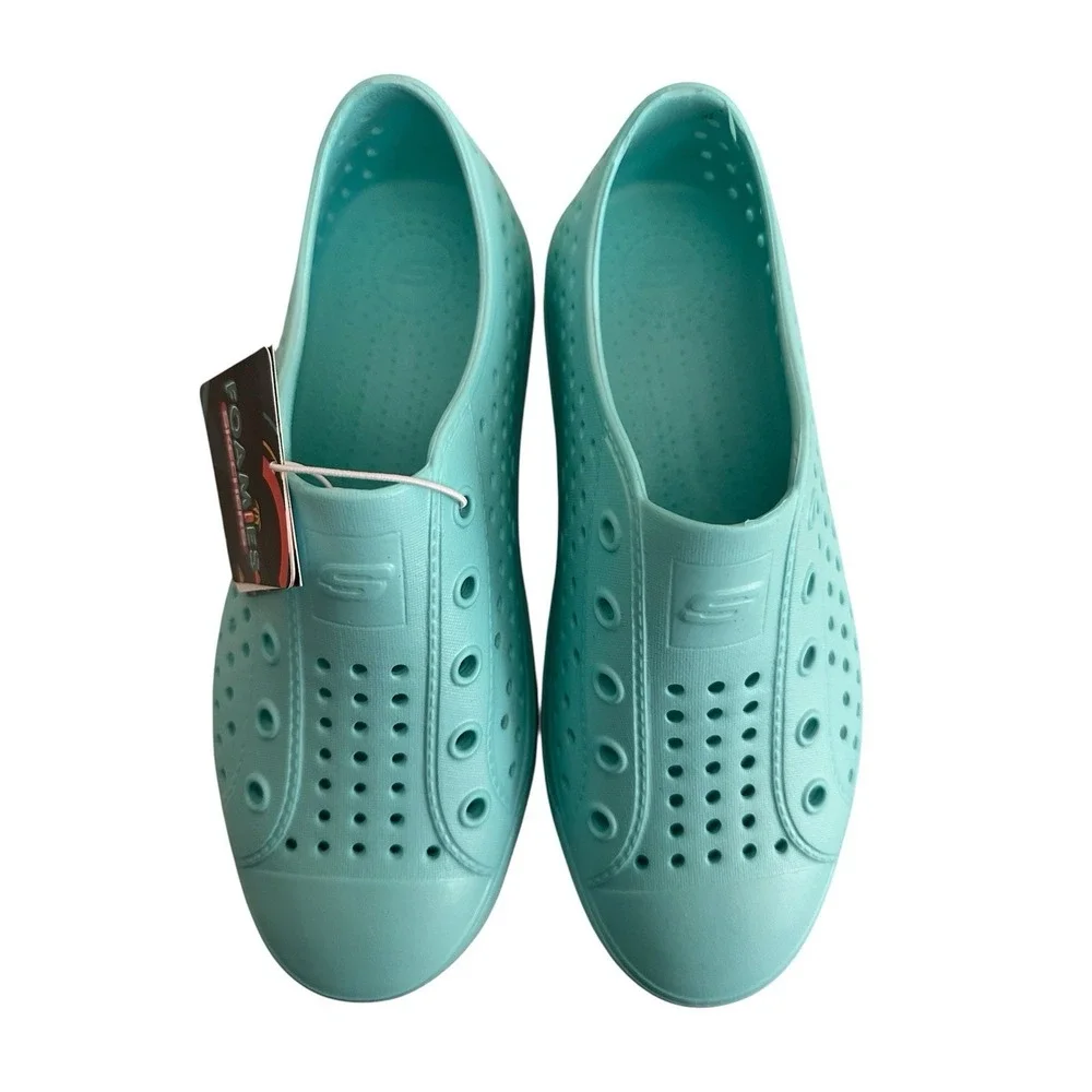 SKECHERS Foamies Guzman Lite Shore Splash Kids Shoes Size 3 Mint Unisex New Pool